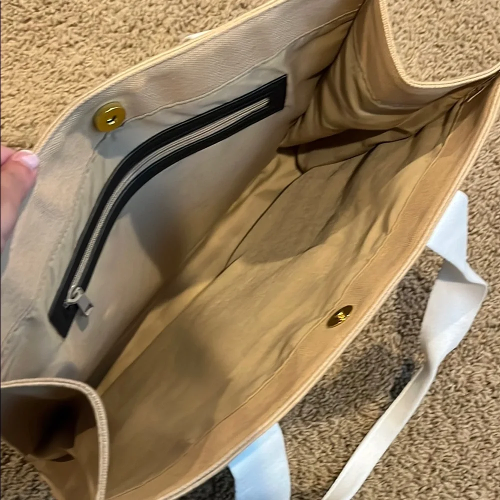Kucht Beige Tote Bag with White Straps - Picture 2 of 2